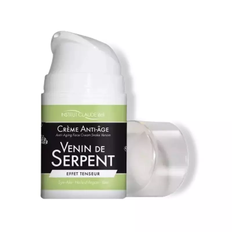 Anti-wrinkle night face cream with snake venom