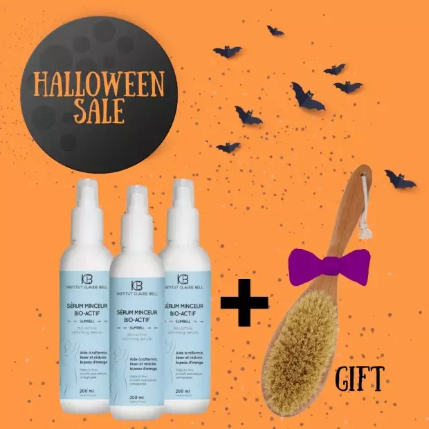 Halloween Sale: 3 x Intensive Anti-Cellulite Slimbell Serum + GIFT (2in1 Body Brush)